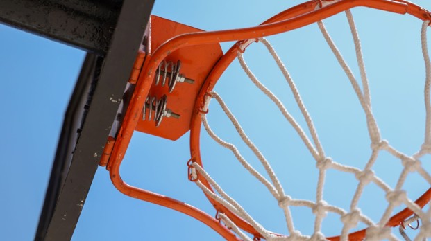 Restored basketball hoop