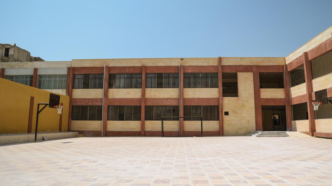 Completed school courtyard rehabilitation